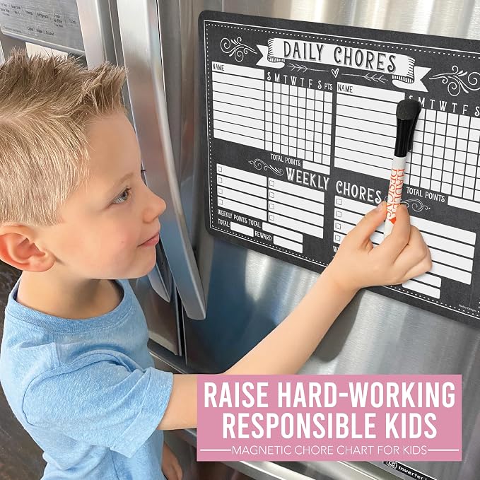 Magnetic Chore Chart for Kids Multiple Kids, Chore Board Adults and Teens - Image 2