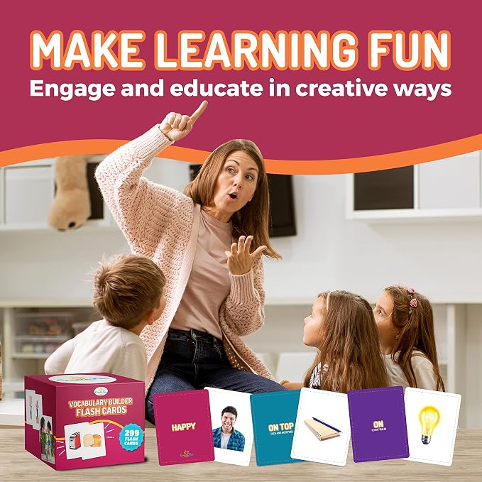 CreateFun 299 Vocabulary Builder Flash Cards Speech Therapy, Autism, ESL - Image 7