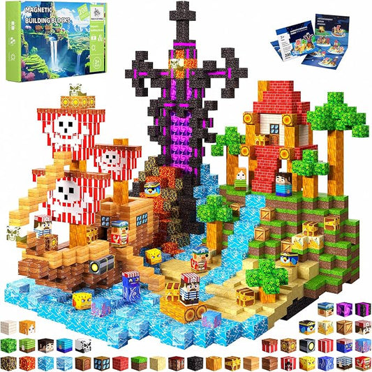 208PCS Magnetic Blocks, Building Cubes, Boys Kids Gifts Toys by SSAWER