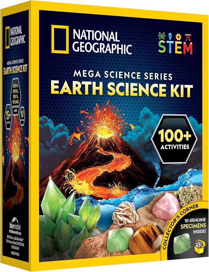 National Geographic Earth Science Kit with 100+ Activities for Kids 8-12 by BlueMarbleToys