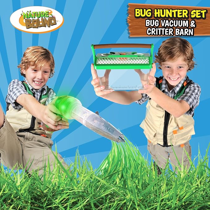 Nature Bound Bug Catcher Toy, Eco-Friendly Bug Vacuum, Catch and Release Indoor/Outdoor Play, Ages 3 to 12, Green, Complete Kit for Kids, Includes Capture Core with Magnification - Image 4
