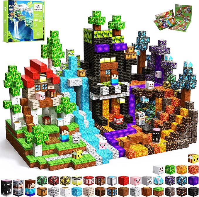 200PCS Magnetic Blocks, STEM Educational Magnetic Building cubes Toy by Unknown
