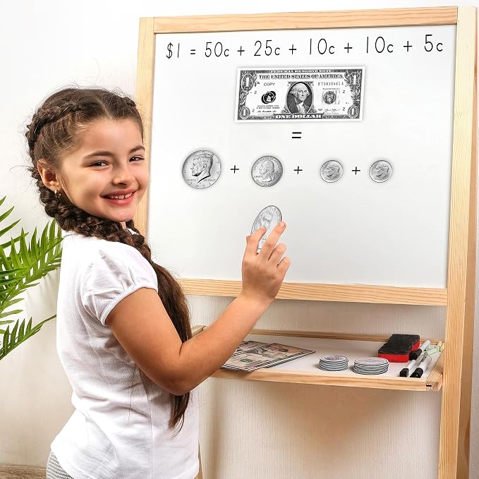 Simply magic 48 PCS Large Double-Sided Magnetic Money - Money Manipulatives - Image 4