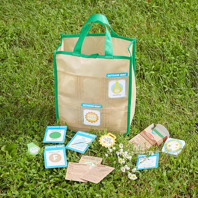 Melissa & Doug Let’s Explore Indoor/Outdoor Scavenger Hunt Play Set – 80 Double-Sided Cards - Image 9