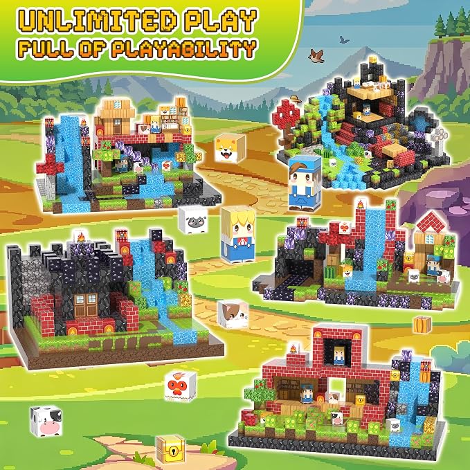 500PCS Magnetic Blocks, Magnetic Building Blocks, 0.98in Magnetic Building - Image 5