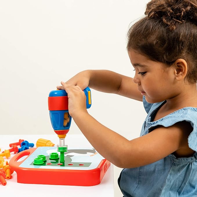 Educational Insights Design & Drill ABCs & 123s - Building Construction Toys for Toddlers, Kids Tool Set with Drill Toy, Preschool Learning Activities, Toddler STEM Toys for 3+ Year Old - Image 4