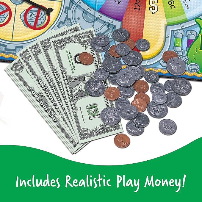 Learning Resources Money Bags Math Game - Classroom Math Games, Financial Literacy for Kids, Counting Board Game - Image 4