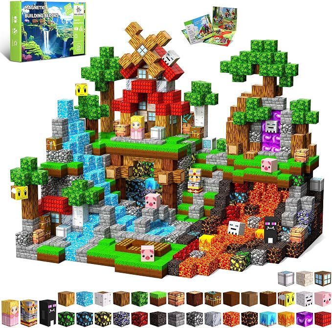 208PCS Magnetic Blocks, Building Cubes, Boys Kids Gifts Toys by SSAWER