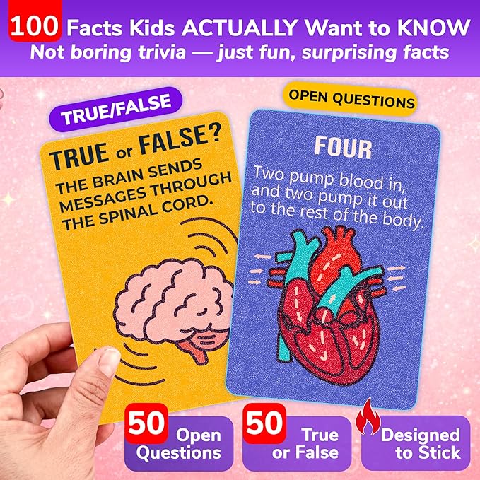 Quokka Trivia Games for Kids - Human Body Facts and Anatomy - Fun Card Game - Image 2