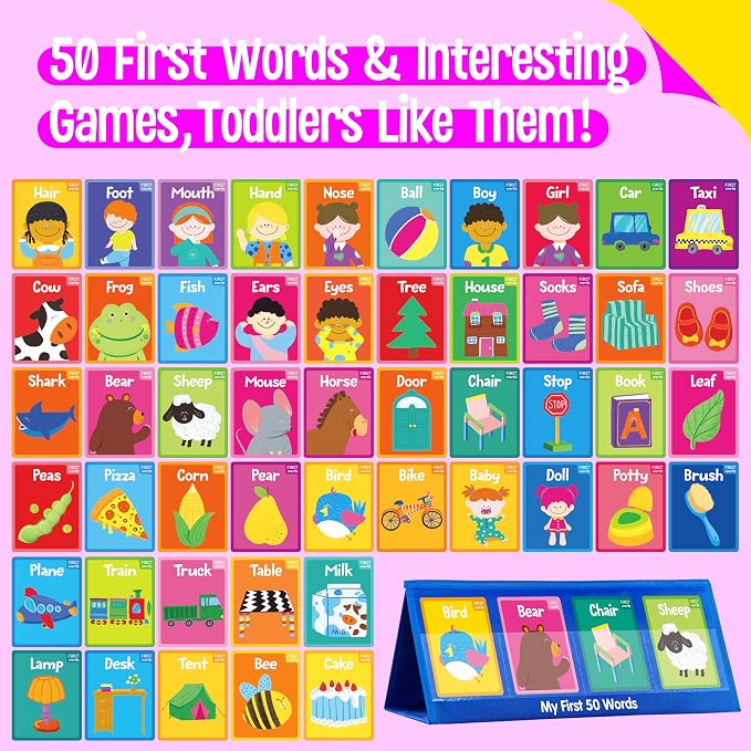 Word Building Desktop Pocket Chart, 48 CVC Words & 50 First Words, Double-Sided Tent Word Builder, Vocabulary Learning Flashcards Set for Kindergarten Reading and Spelling - Image 4