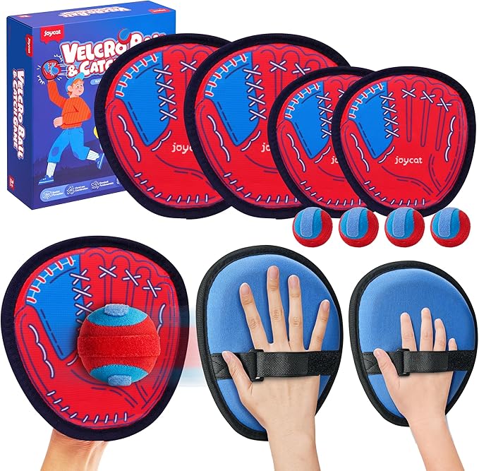 JoyCat Toss and Catch Ball Game Set,Kids Toddler Baseball Glove,Beach Yard Games,Sports&Outdoor Kids Toys,Birthday for 3 4 5 6 7 8 9 10+Year Old Boys Girls