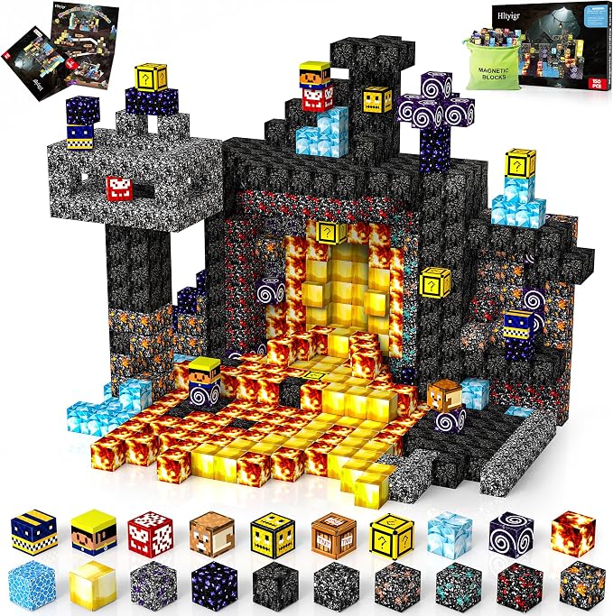 Magnetic Blocks Toys for Kids Age 3+, Cave World, 150PCS by Hltyigr