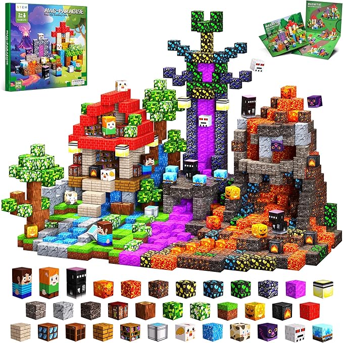 100PCS Magnetic Blocks, Building Cubes, Boys Kids Gifts Toys by SSAWER