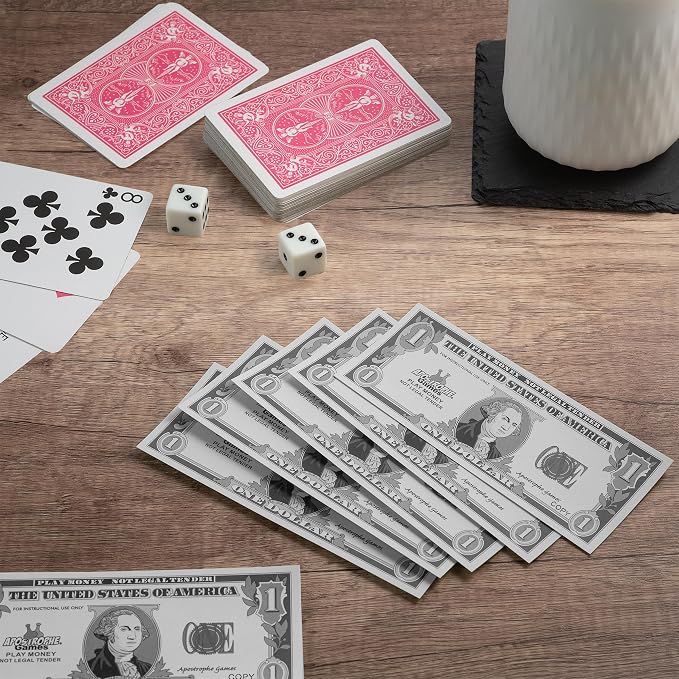 Play Money - 200Pcs $1 Bills Pretend Money for Kids, Banking Toy - Image 4