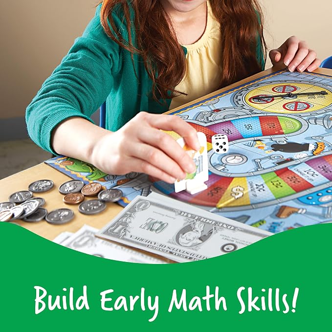 Learning Resources Money Bags Math Game - Classroom Math Games, Financial Literacy for Kids, Counting Board Game - Image 5