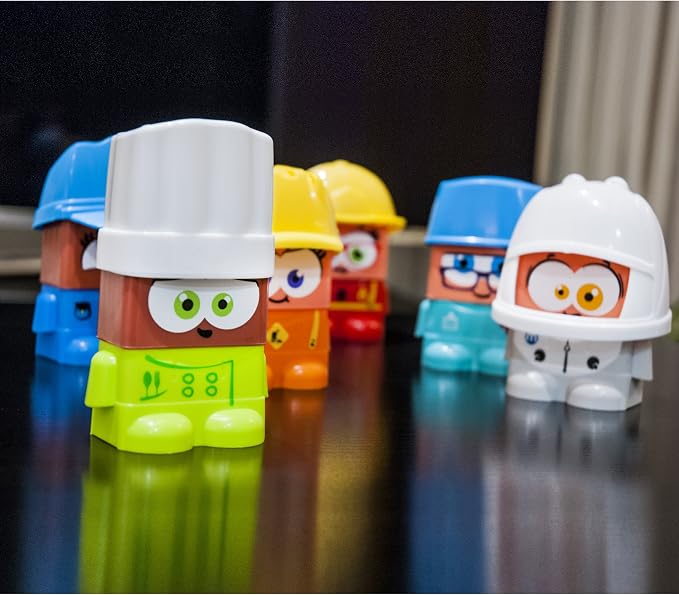 Miniland Job Blocks Board Game for Toddlers Age 2 - Preschoolers Age 4, Teaches Careers, Diversity, Fun Language Development, Pretend Play - Image 5