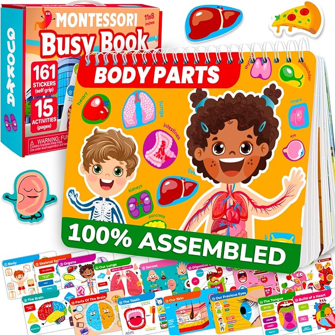 Montessori Busy Book for Kids Ages 4-8 — My Preschool Toddler Busy Book 3-5 by QUOKKA