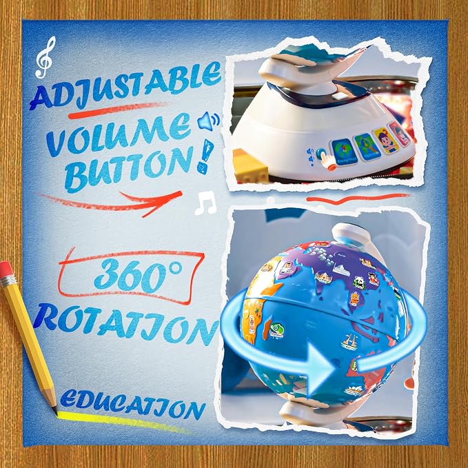 SMILESSKIDDO Globe for Kids, Interactive Globe With Lighting And Music - Image 5