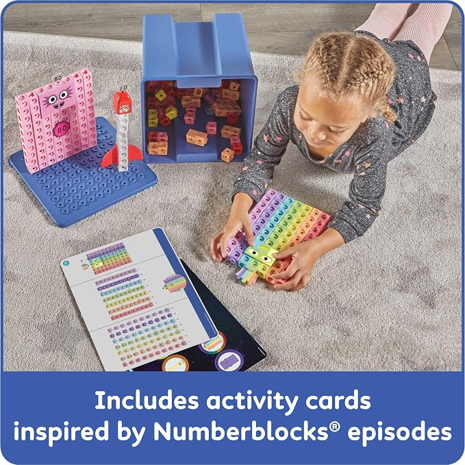 hand2mind Numberblocks Heroes with Zeroes MathLink Cubes Activity Set - Image 4