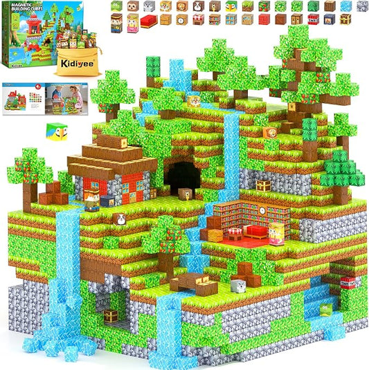 150PCS Magnetic Blocks - Mine Magnet World Forest Animal Set, Magnet Toys Games for Kids Ages 4-6 6-8 8-12, Magnetic Building Blocks for Boys & Girls, STEM Montessori Sensory Toys for Kids Ages 3+ by MineMagnetWorld