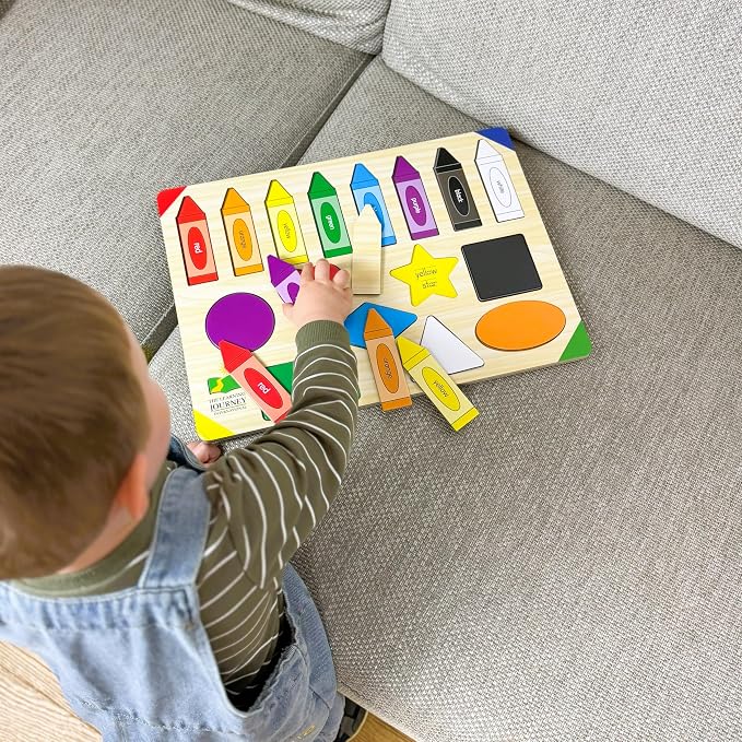 The Learning Journey: Lift & Learn Puzzle Colors & Shapes – Preschool Toys & Activities for Children Ages 3 and Up – Award Winning Educational Toy - Image 2