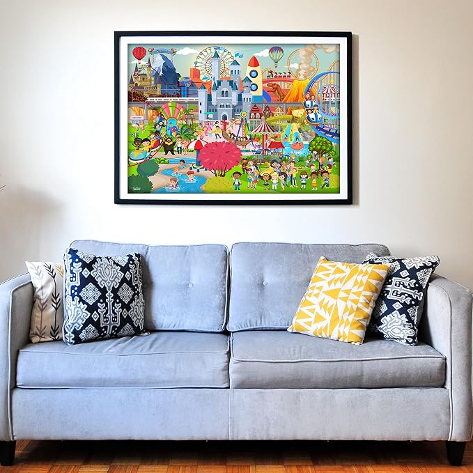 Think2Master Amusement Park 250 Pieces Jigsaw Puzzle. Great Gift. Large Pieces. Size: 14.2” X 19.3” - Image 4
