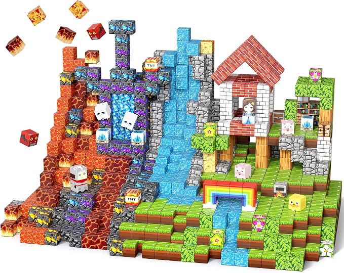 100PCS Magnetic Blocks, Magnetic Building Blocks Cubes Tiles for Kid by Unknown
