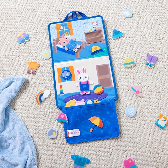 Melissa & Doug Ms. Rachel What to Wear Felt Activity Board Montessori Toys - Image 9