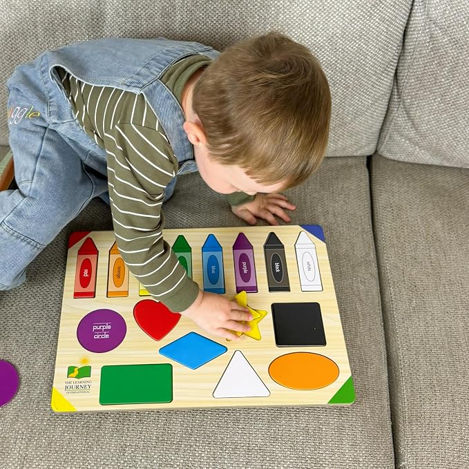 The Learning Journey: Lift & Learn Puzzle Colors & Shapes – Preschool Toys & Activities for Children Ages 3 and Up – Award Winning Educational Toy - Image 4