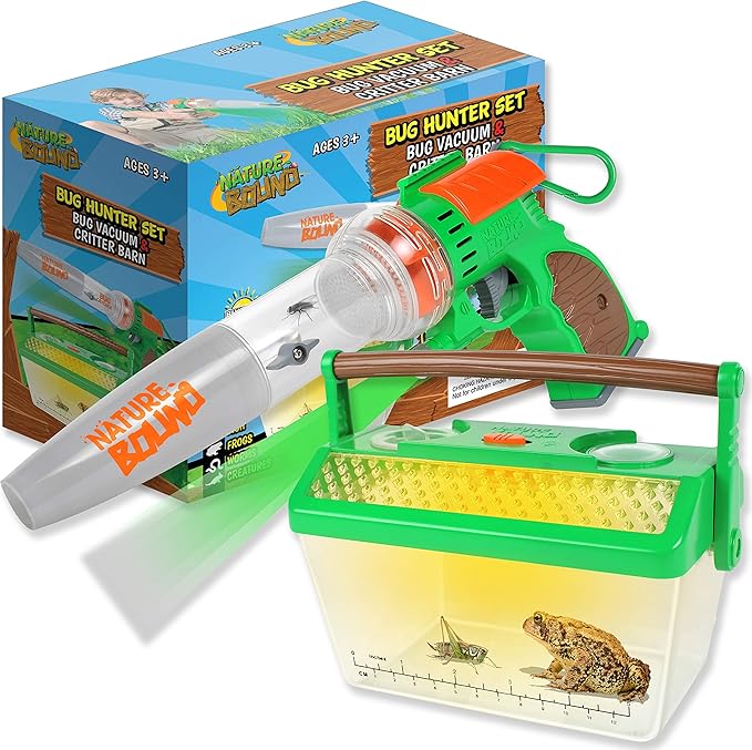 Nature Bound Bug Catcher Vacuum with Light Up Critter Habitat Case, Eco-Friendly Outdoor Toys for Kids, Includes Vacuum and Cage, Bug Vacuum for Kids Toy, Bug Catcher Vacuum by NatureBoundToys