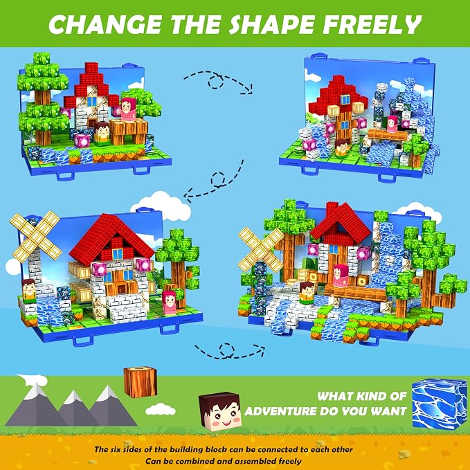120PCS Magnetic Blocks, Forset Magnetic Building Blocks Tiles for Kids 3+ - Image 4