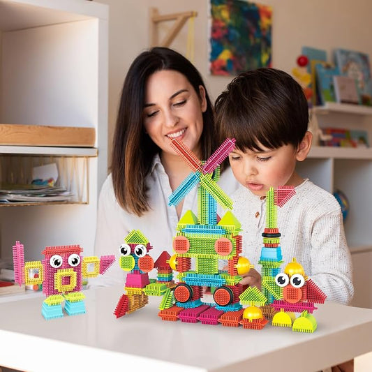 PicassoTiles Toys 112 Piece Hedgehog Blocks STEM Building Tiles Set Construction Learning Toy Stacking Interlock Block, Creativity Beyond Imagination, Inspirational, Recreational, Educational PTB112 - Image 2