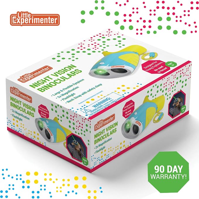 Little Experimenter Night Vision Binoculars for Kids, Flashlight, Ages 3-6 - Image 5