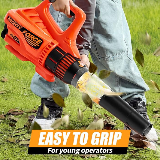 lalalark Mighty Force Kids Leaf Blower, Kids Gardening Set with Realistic Sounds, Lights and Wind, Outdoor Toys for Toddlers 3-5, Role Play Toys, Toddler Birthday Gift by JOVA
