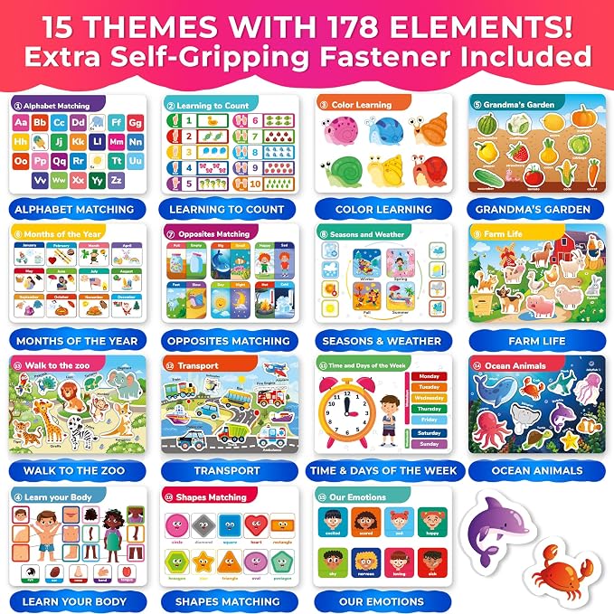 Montessori Busy Book for Toddlers 3-5 — Learning Toys for Kids 1-3 and 2-4 - Image 3