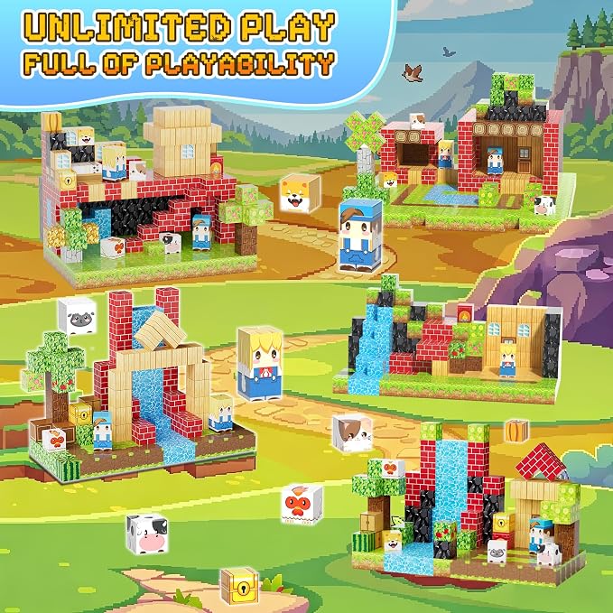 100PCS Magnetic Blocks, Magnetic Building Blocks, 0.78in Magnetic Building - Image 5