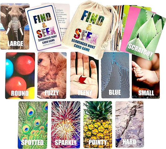 Hapinest Find and Seek Scavenger Hunt Card Game, Indoor Outdoor Activities for Kids Toddler & Family, Beach Camping Travel Car Games for Road Trips, Kids Scavenger Hunt Game Age 3 4 5 6 Years Old & Up - Image 2