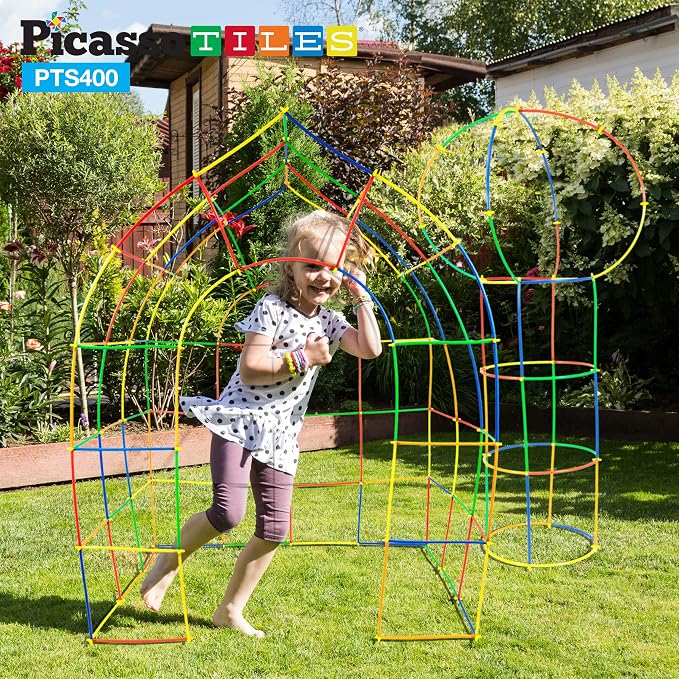 PicassoTiles 400 Piece Straws and Connectors, STEM Construction Set Ages 3+ - Image 2