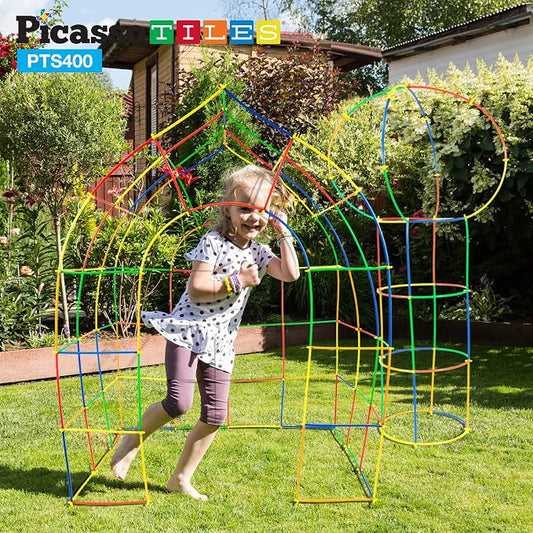 PicassoTiles 400 Piece Straws and Connectors, STEM Construction Set Ages 3+ - Image 2