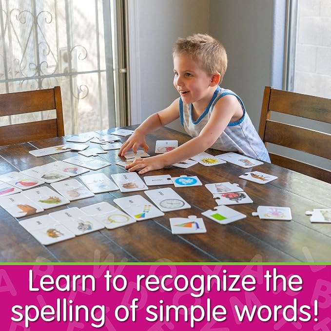 The Learning Journey: Match It! - First Words - 30 Piece Self-Correcting Words with Matching Images for Emerging Readers - Sight Words Puzzle for Kids Ages 3 and Up - Award Winning Toys , White - Image 4