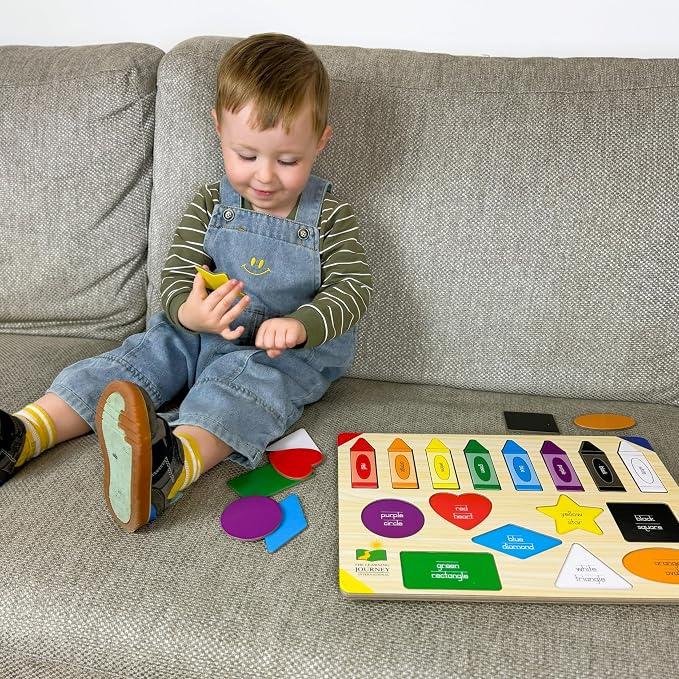 The Learning Journey: Lift & Learn Puzzle Colors & Shapes – Preschool Toys & Activities for Children Ages 3 and Up – Award Winning Educational Toy - Image 3