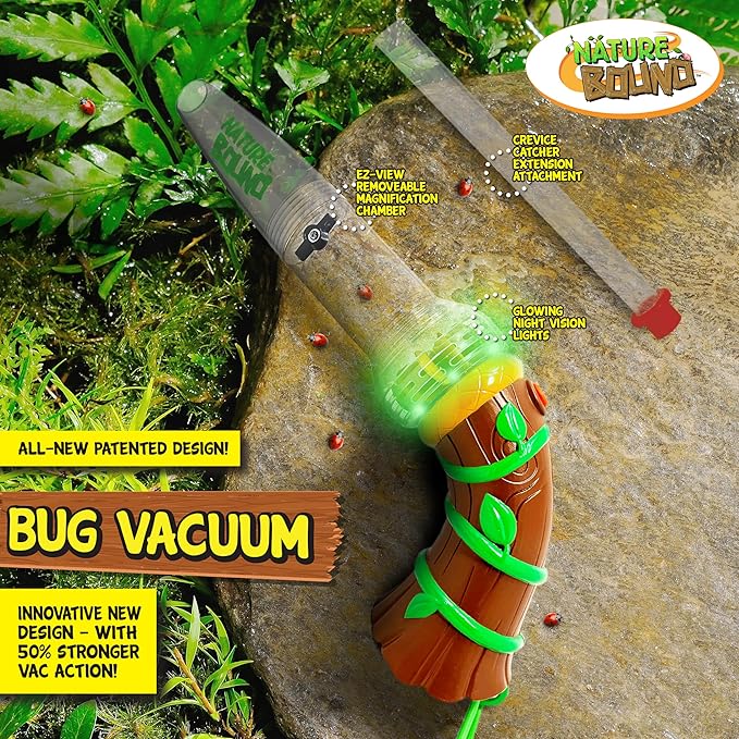 Nature Bound Bug Catcher Toy, Eco-Friendly Bug Vacuum, Catch and Release Indoor/Outdoor Play, Ages 3 to 12, Complete Kit for Kids (Upgraded Style) - Image 5